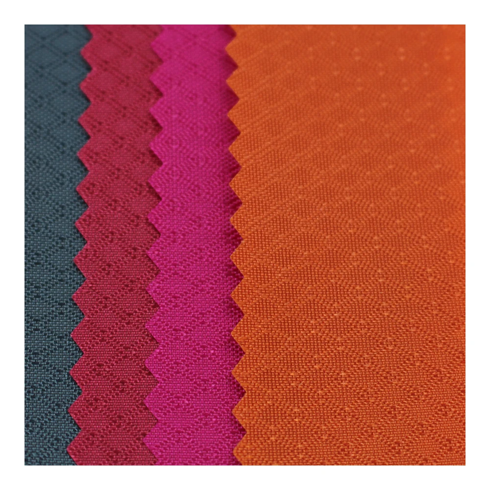 200 denier double line diamond ripstop nylon fabric with pu coated