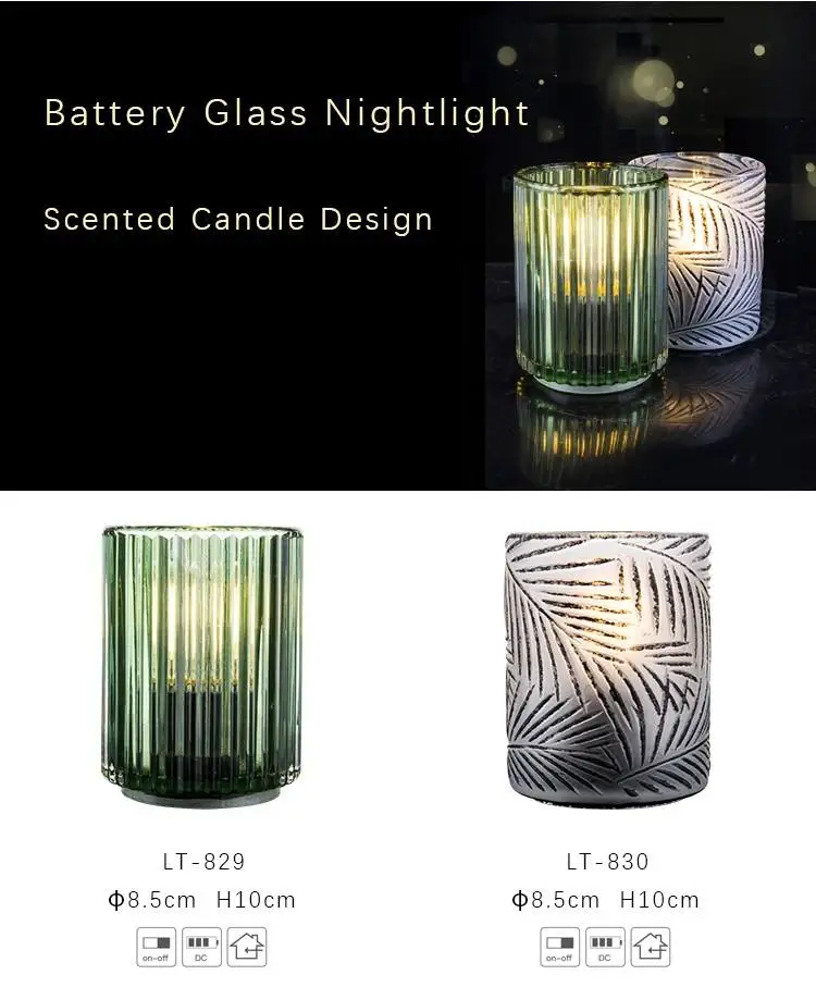 Chinese Retro Led Table Lamps Glass Battery Night Light Vintage Desk Lamps Design Lamp For Bedroom