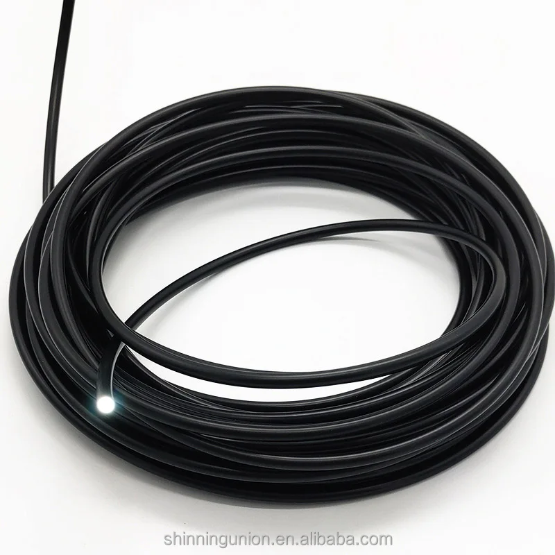 1mm Core Fiber 2.2mm Outer Jacket - Fiber Optic Cable Black 1 Core for Swimming Pool Pond POF End Glow Black Jacket Fiber Light