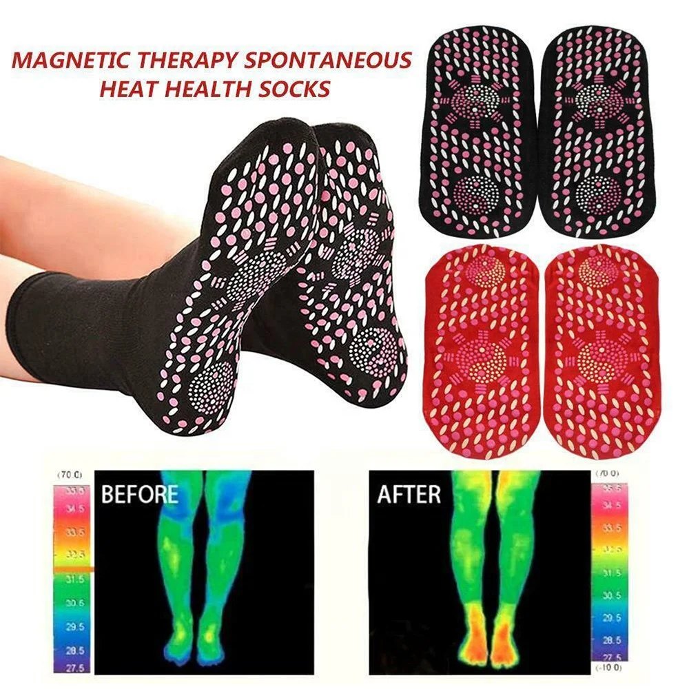 Factory Wormwood Self Heating Heated Socks Help Warm Cold Feet Comfort Health Socks Magnetic