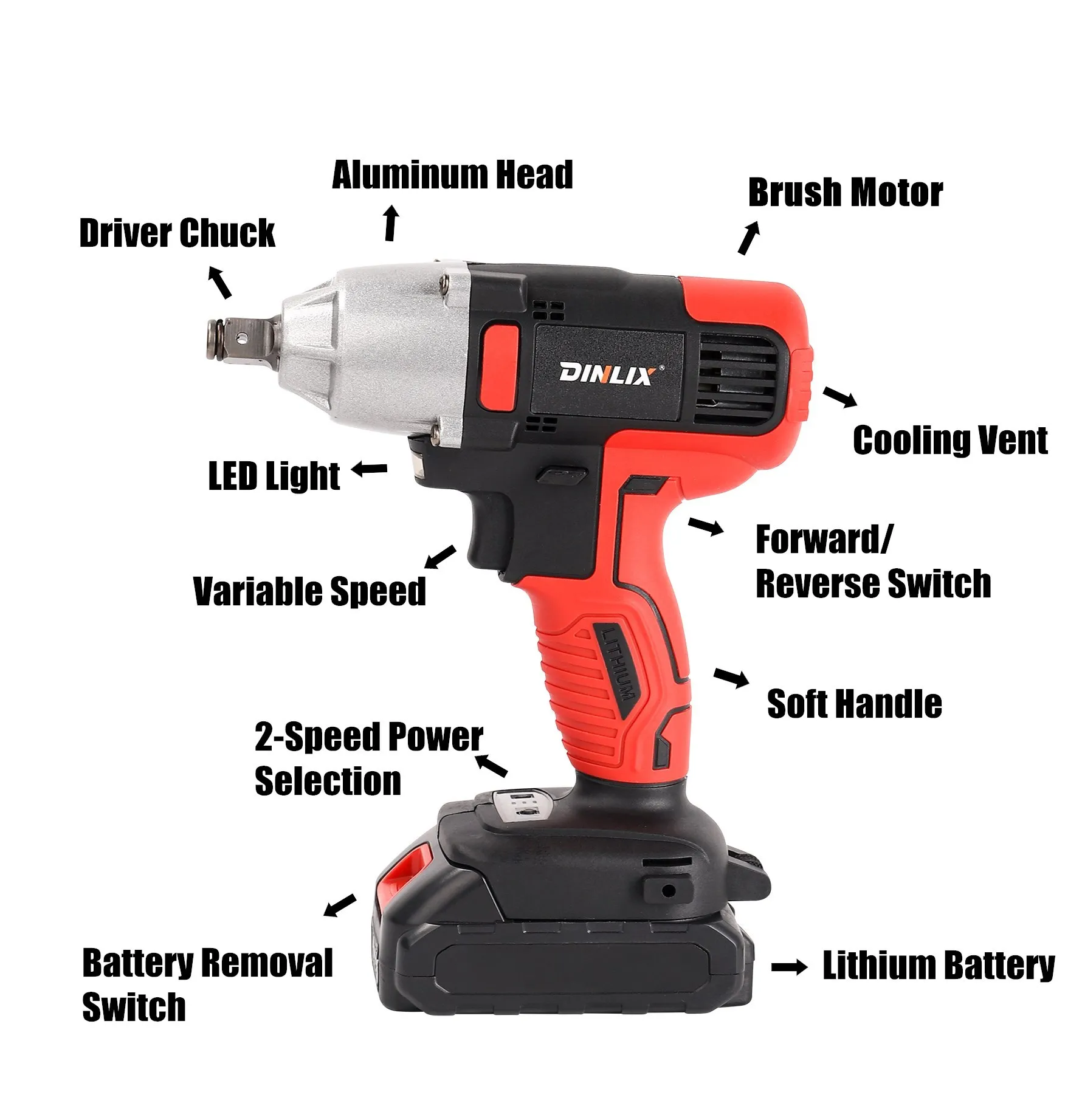 Dinlix Best Electric 18V mini wrench