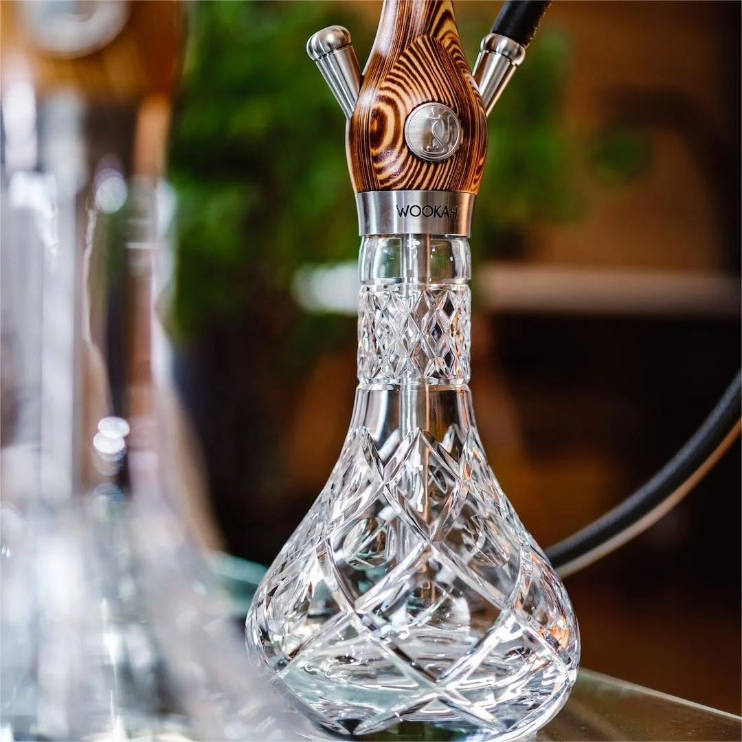 Хит продаж Высококачественный золотой деревянный кальянный кальян набор для курения роскошный со стержнем из нержавеющей стали