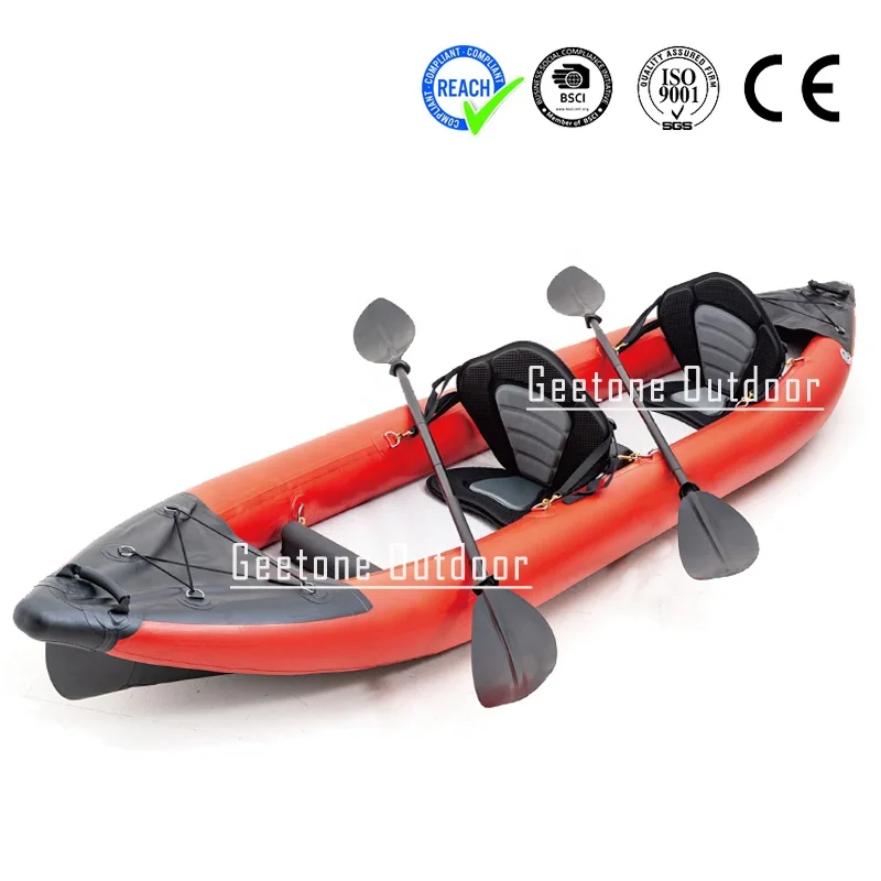 GeeTone Kayak Manufactures Dropstitch Kayak 1000D PVC Light Weight Drop Stitch Single Tandem Touring Inflatable Kayak China