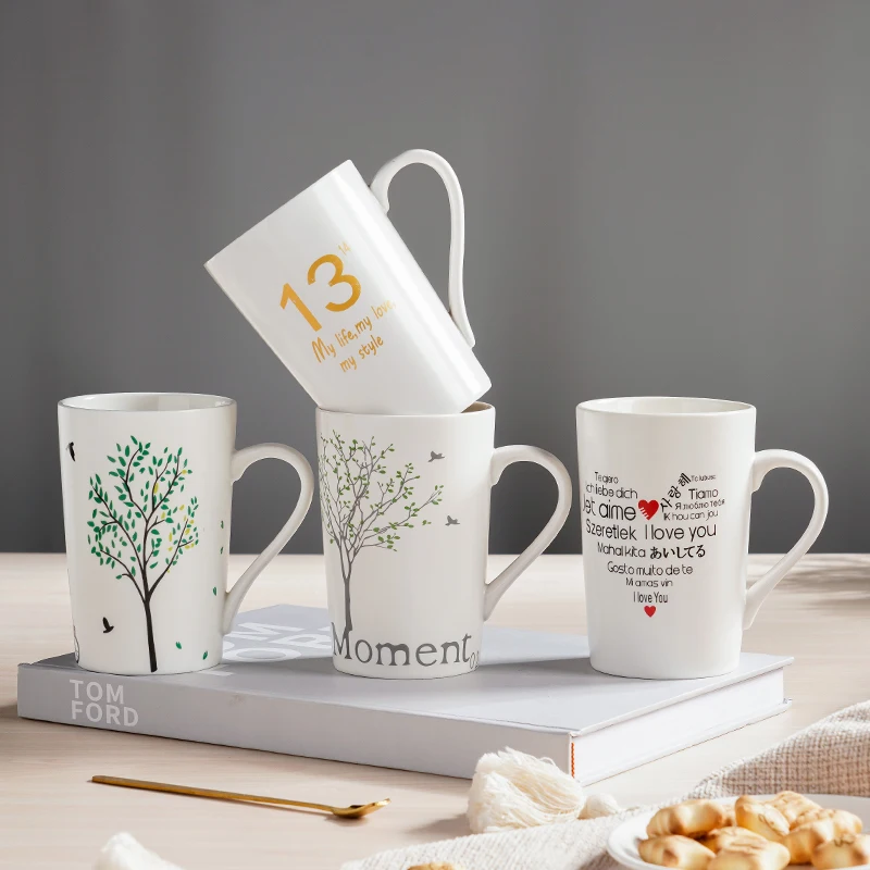 High Quality Big Capacity Sublimation Matte White Ceramic Office Milk Espresso Coffee Mug Tea Cup