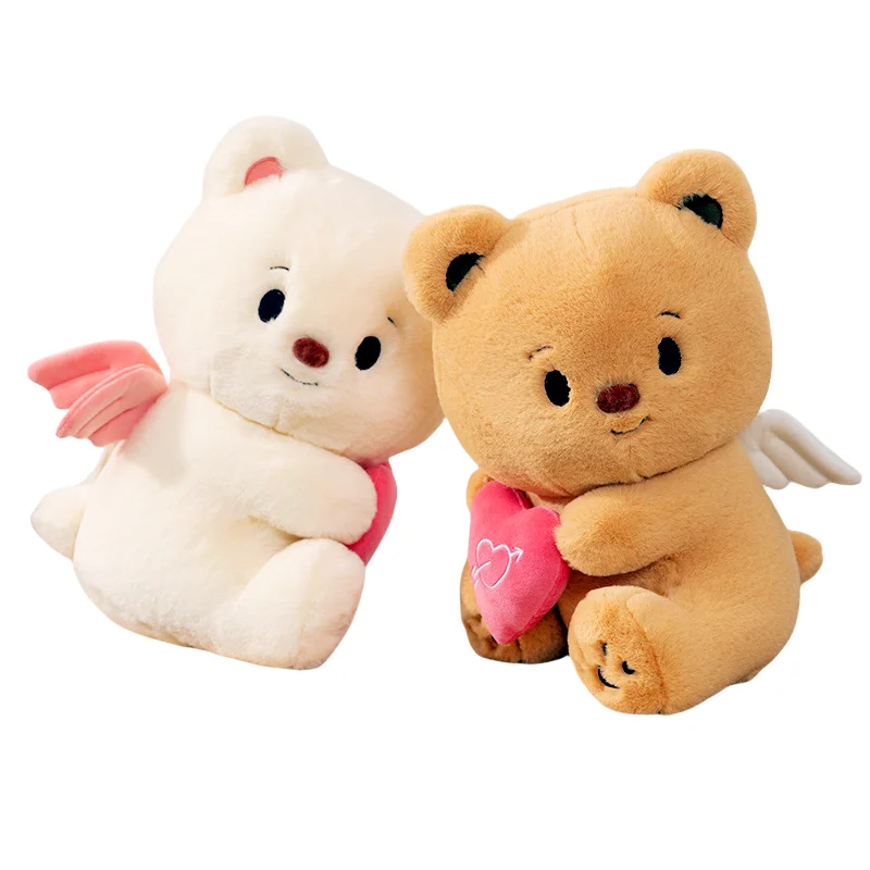 Good Quality Cute Valentines Gift Stuffed Plush Animal Toys With Heart Teddy Bear