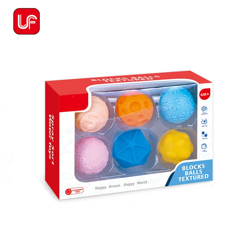 Good Quality Baby Toys 6Pcs Eco-friendly PVC Ball Baby Bath Toys Fish Game Soft Rubber Ball