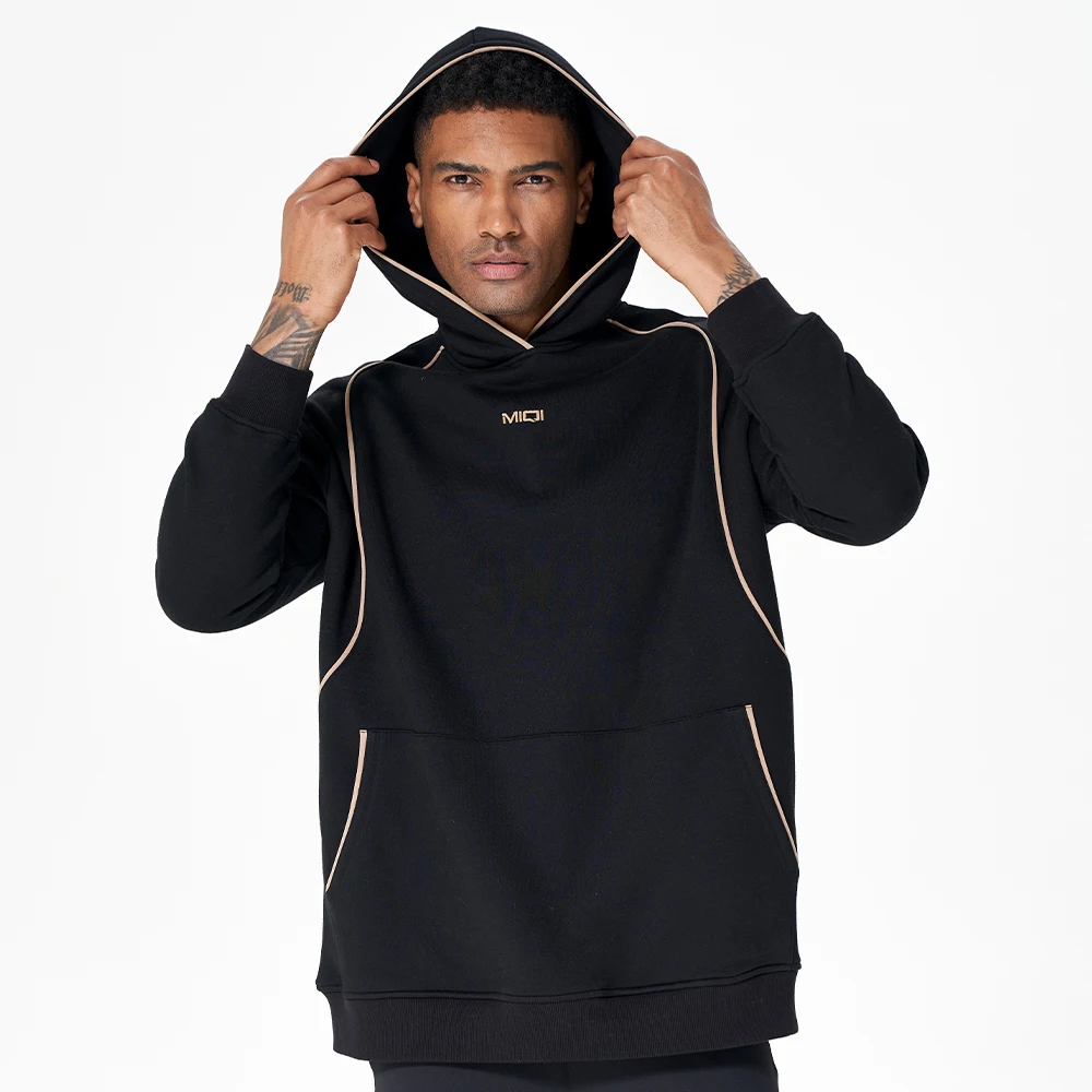 High Quality Plain Hoodies Mens Cotton Heavyweight Sports Hoodies Custom Logo Oversized Pullover Hoodies