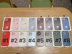 2023 New Trend Metal Fashion Style AG-Glass Matte Phone Case for iphone 14promax High Quality phone Cover for iphone 15promax
