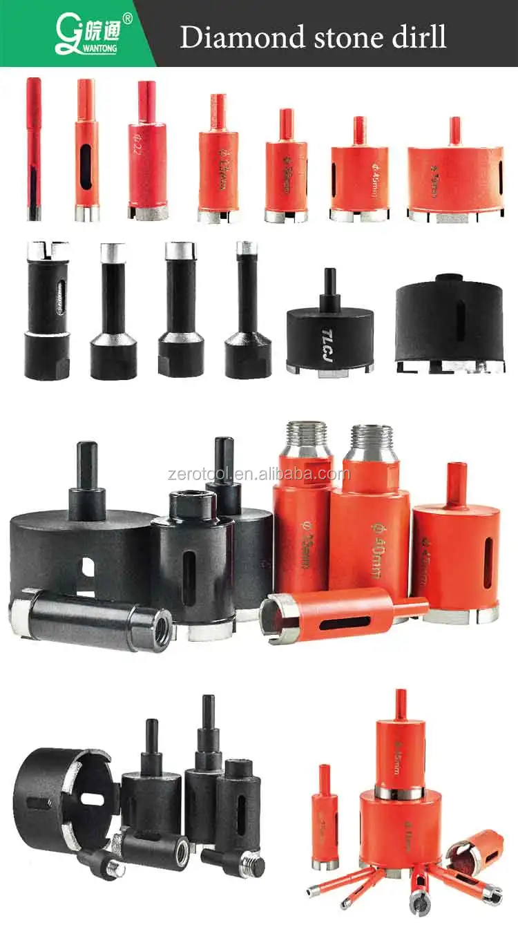 2024 Top 1/2BSP(m) M14(f) Thin Wall 20mm Diamond Wet Core Drill Bit Drilling Holes Granite Pebbles Marble Quartzite