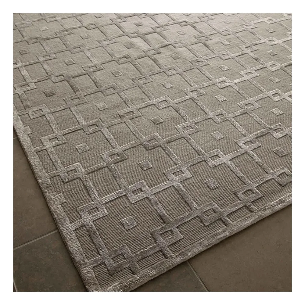 Abstract Designer 3D Modern Hand Tufted New Zealand Wool Area Rugs and Carpet for Residential