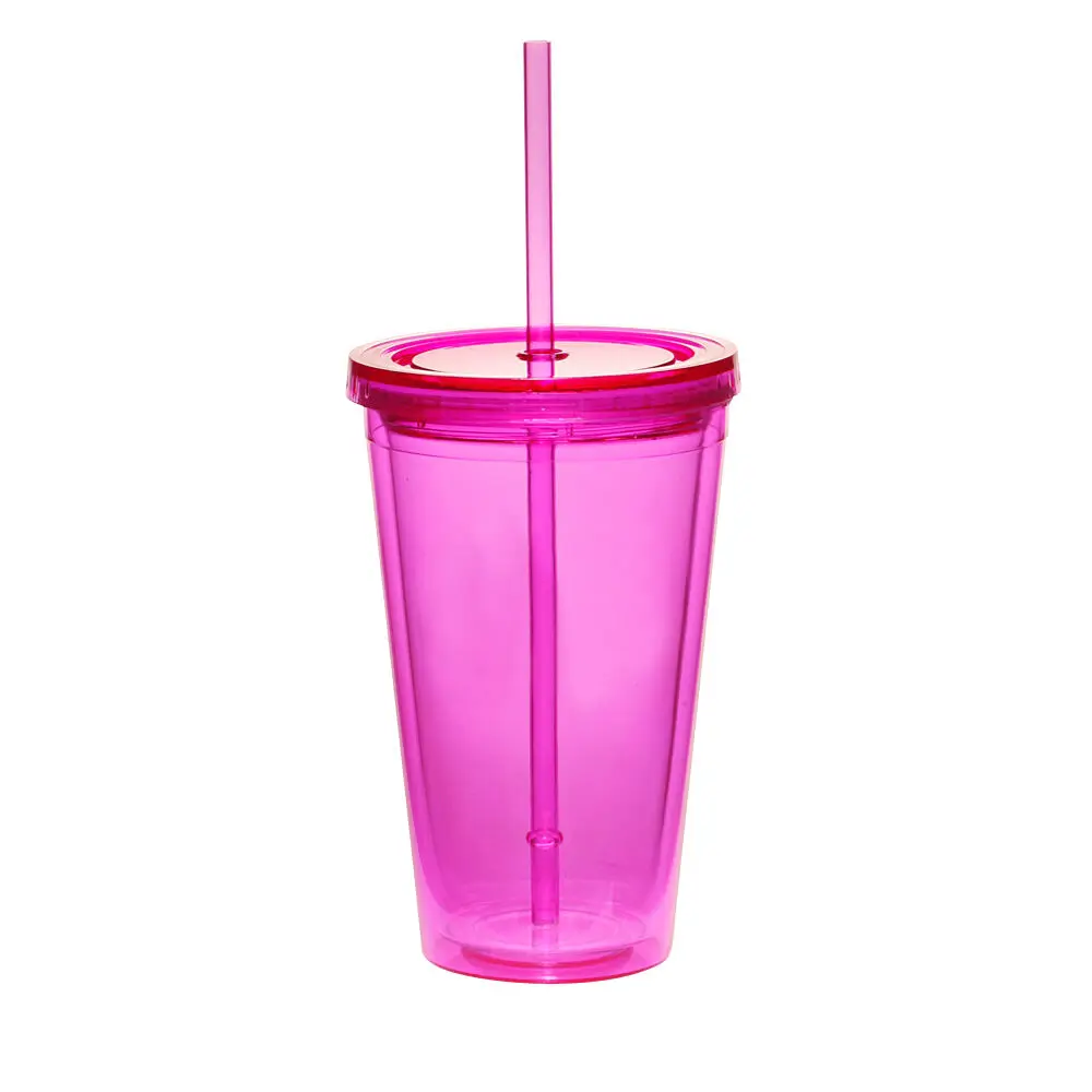 16 унций пластиковая кружка с двойными стенками для пляжа и бассейна