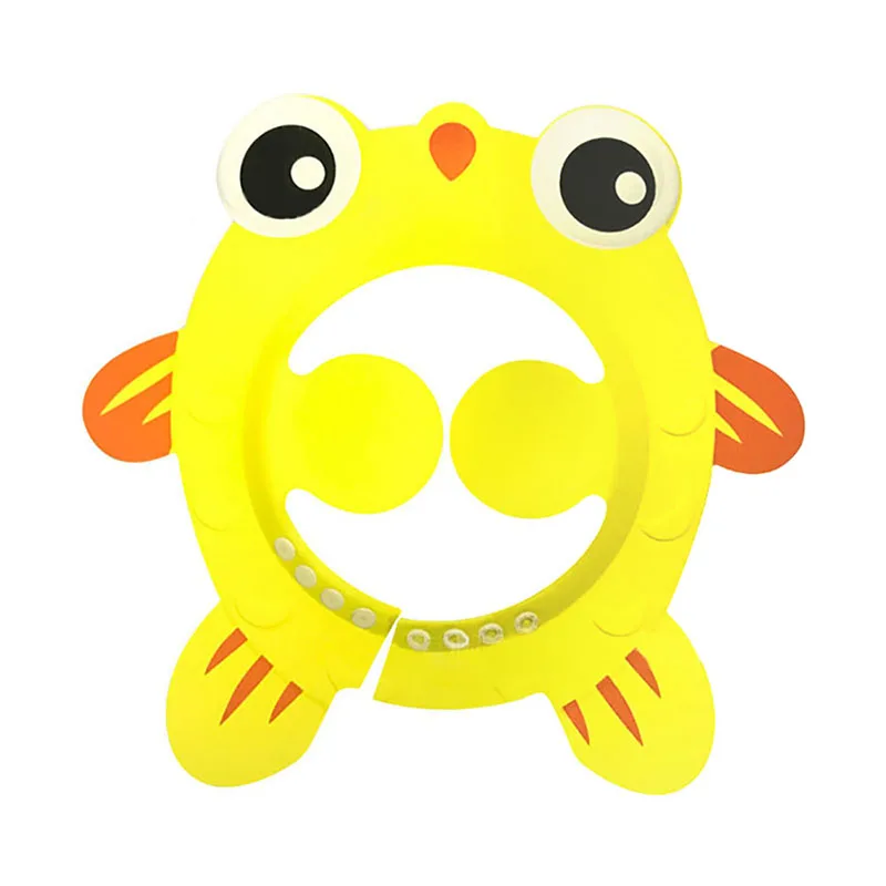 durable baby wash hair cover EVA soft foam fish shape bath hat shower cap