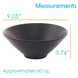 9.05 Inch glazed ceramic ramen bowl ramen bowl set japanese ramen bowl porcelain