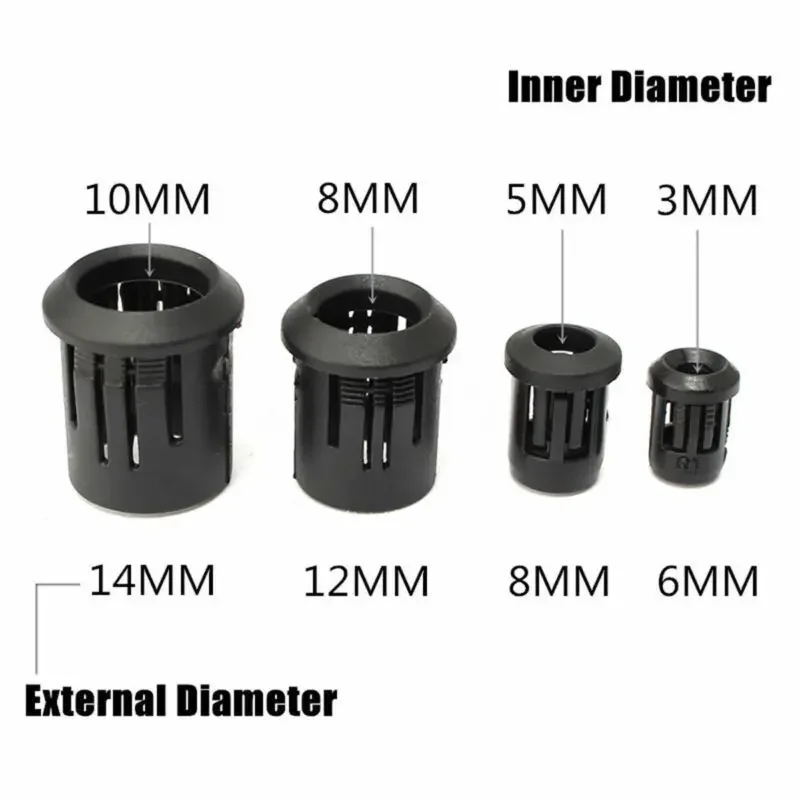 1000 Pcs Black Plastic LED Diode Holder Black Clip Bezel Socket Diode Mount 3mm/5mm/8mm/10mm for Light-emitting Diode Prewired
