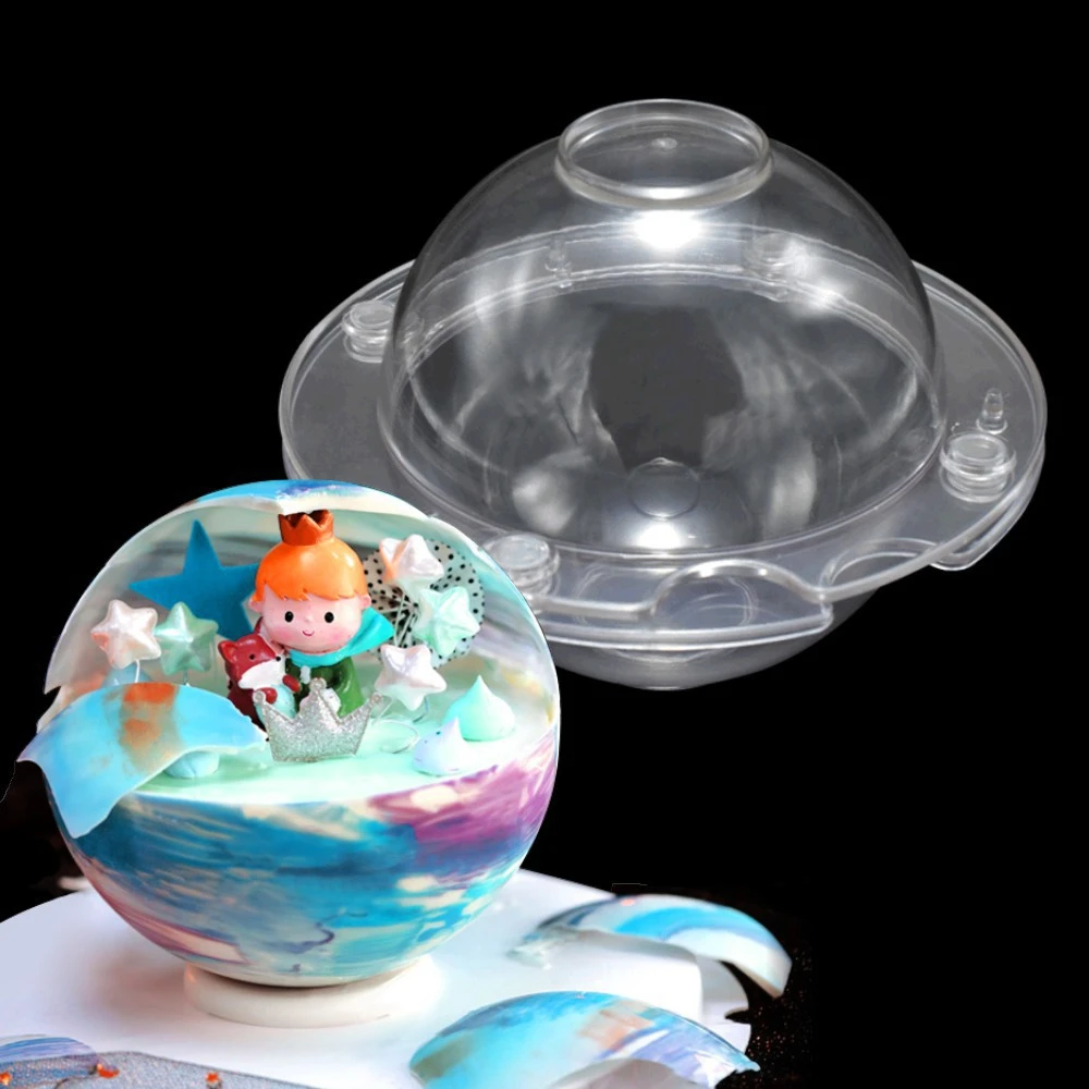 M576 cake decorating tools Polycarbonate Chocolate Moulds Semi Sphere 3D Ball  Shape Chocolate Bar Mold Plastic Tray