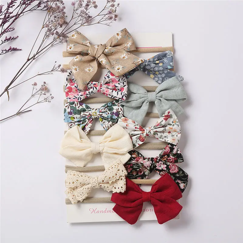 Kids Hair Band Hair Accessories Random Color Bow Headbands for Baby Girl Baby Swaddle
