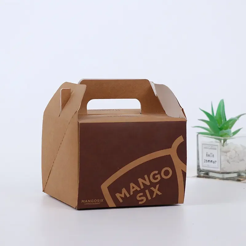 Factory Customized Ecological Wedding Birthday Baking White Cardboard Cake Dessert Logo Printing Window Opening Packaging Box