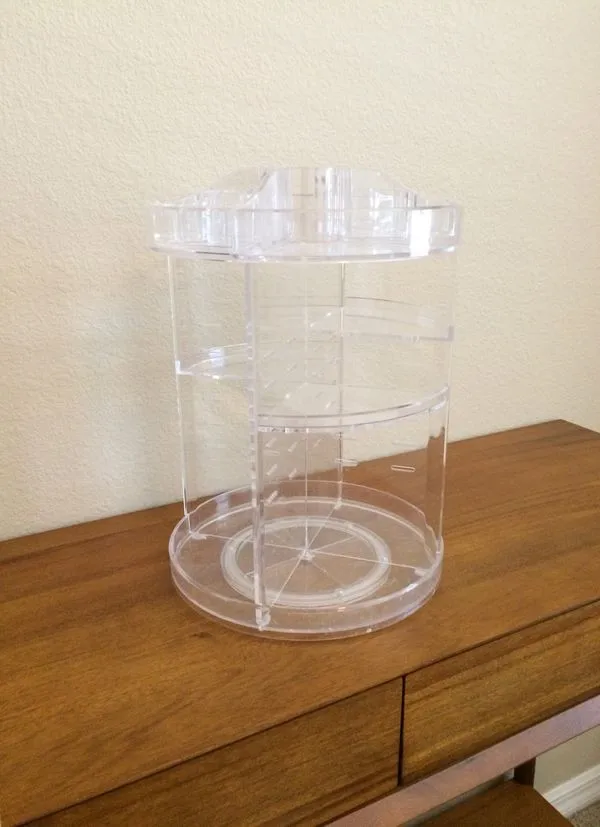 Plastic manual turntable  high load glasses rotating display stand accessories acrylic turntable