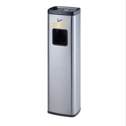 China Supply Ashtray Smoking Stand,  Outdoor Stainless Steel Ashtray with  Trash Can Manufacturer for Hotel Spaces