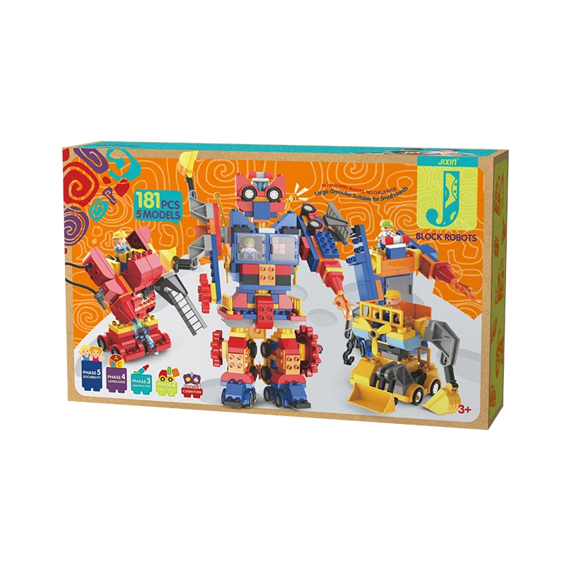 
181PCS 2021 trending hot products DIY kids blocks toys building blocks robot STEM building blocks education toys 