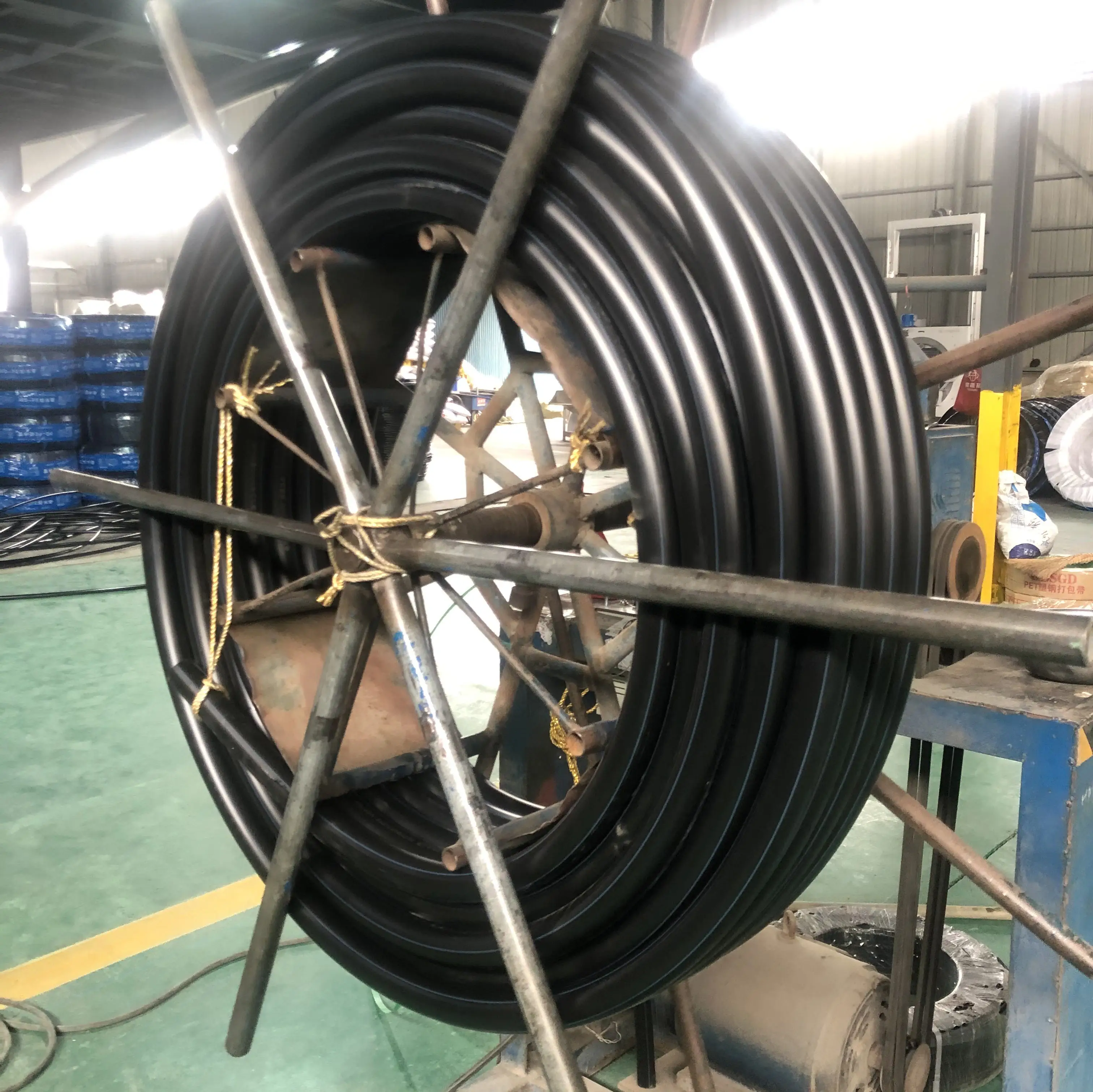 
20-63mm Pn16 Black Plastic Tube Roll Garden Irrigation Hose Hdpe Pipe 