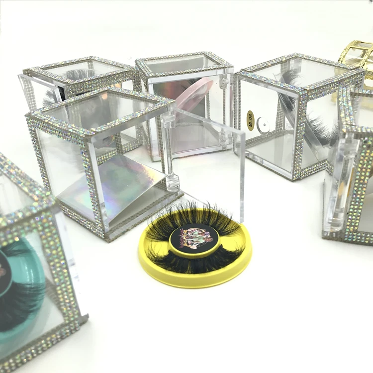 Упаковочная коробка для ресниц из горного хрусталя 3D 5D норковых Индивидуальная клей-карандаш подводка глаз 5d норковые ресницы