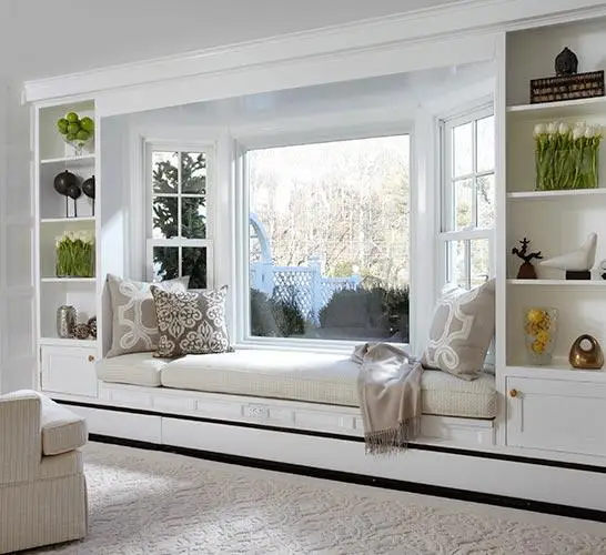 UPVC pvc French Casement windows doors with screen double glazed bay window for sale