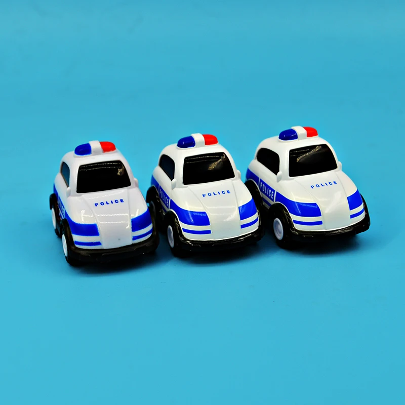 Toy car children alloy material police car model cartoon toy car four-wheeled ambulance sample processing