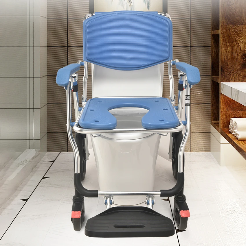 Commode chair toilet portable folding commode wheelchair shower disable chairs for bathrooms