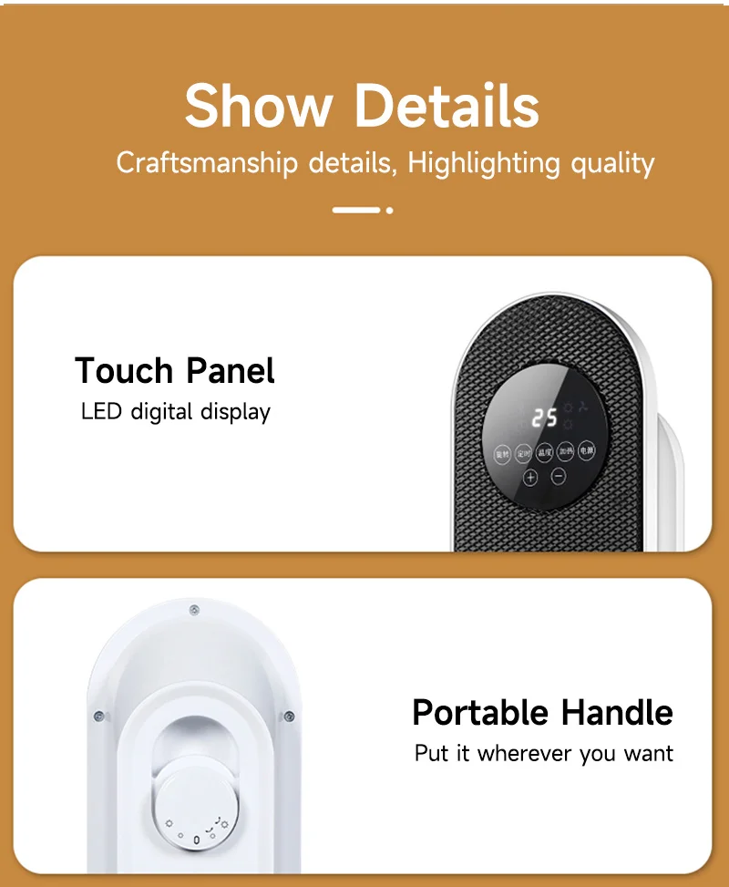 Hot sale best wholesale price 2000W PTC ceramic remote control portable electronic fan heaters