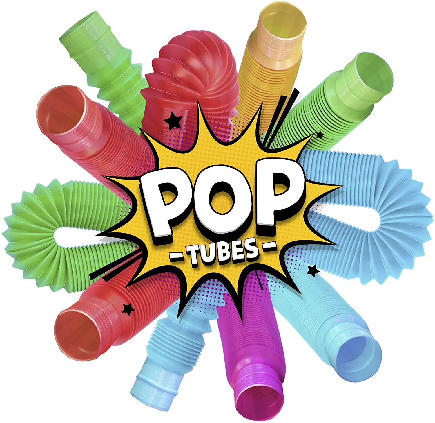 
Best Seller Plastic Fun Fidget Pop Tube Tools Stress Relief Pop Tubes Fidget Toys 