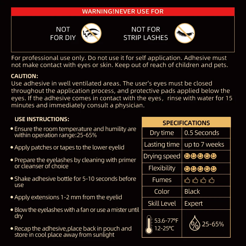 polyacrylate water proof eye lashes with case and glue pink sky 2 in 1 bond and seal blue 0.5 second lash extension glue