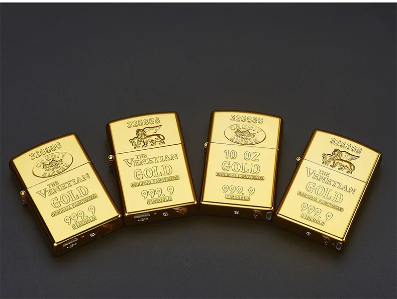 Hot Sale Gold vintage Metal Electric USB Lighters Double Arc Electronic Lighter