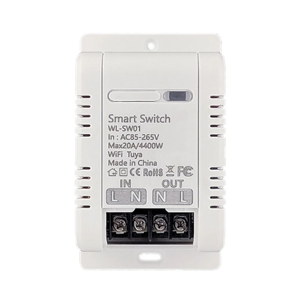 Tuya Wifi 20A Mini Smart Home Automation Smart Home Relay Module Switch Smart Light Switch
