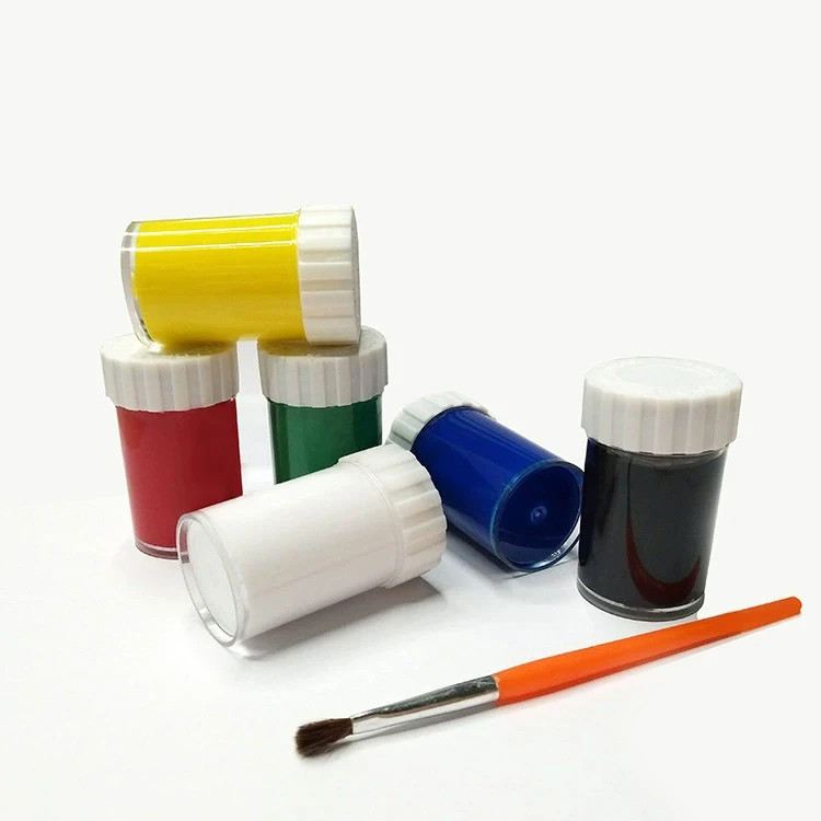 Wholesale 20ml 6 color art kids drawing washable tempera paint set