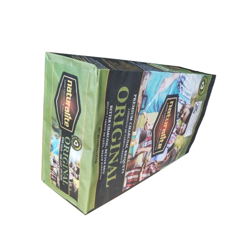 Wholesale Customized Printing Logo  Size Coal Bag BBQ Brown Kraft Charcoal Paper Sacks For Industrial