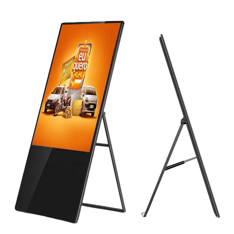 69 Inch Lcd Digital Poster Display Portable Frees Tanding Kiosk Smart Advertising A Sign Lcd Digital Signage Display