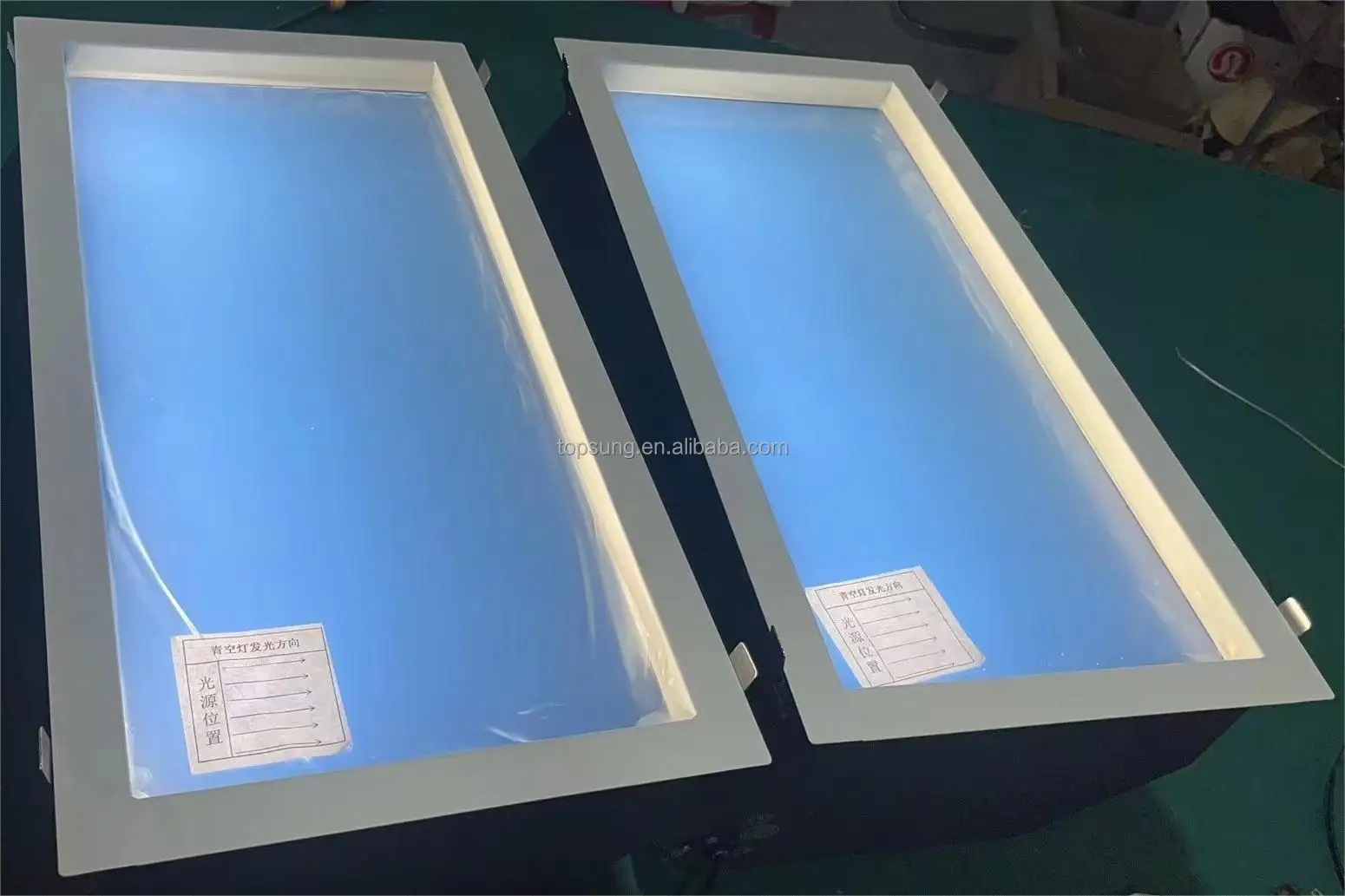 Topsung New artificial led skylight cloud with remote 1200*600mm tuya blue sky panel ceiling lighting system