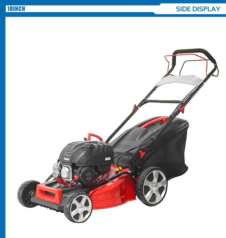 18 inch gasoline lawn mower, self-propelled petrol lawn mower, China Manufacture Price