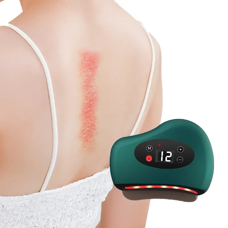 Factory Supply High Quality Scraping Board Massage Vibration Gua Sha Bian Stone Heat Therapy Usb Electric Guasha Board