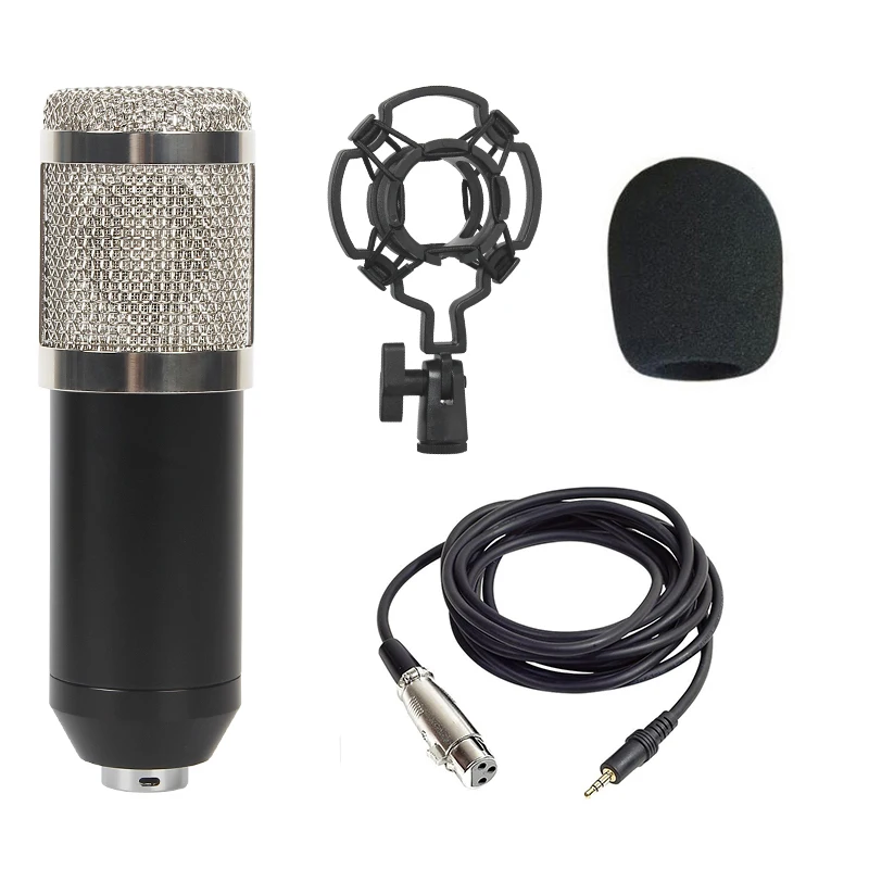 Металлический Студийный конденсаторный микрофон микрофонный конденсатор с ударным креплением для вещания