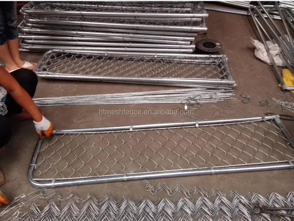 Outdoor Galvanized Cyclone Wire Mesh Dog Kennels 6ft Friendly Cage House Playpen