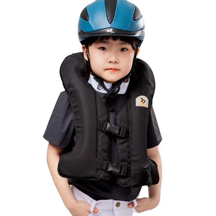 Manufacturers supply full-time protection horse riding heat safety airbag vest black