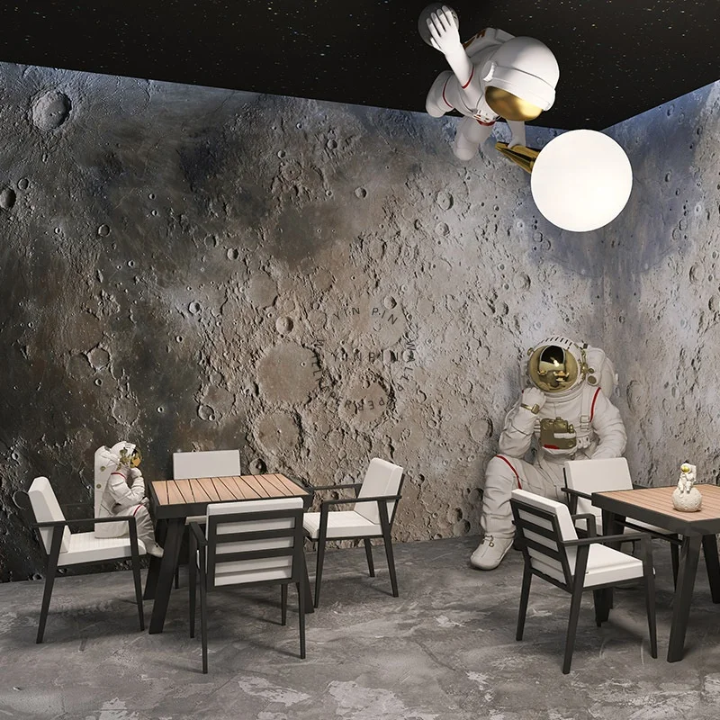 3D Crater Moon Surface Wall Paper 3d Home Decoration Mural Wallpaper