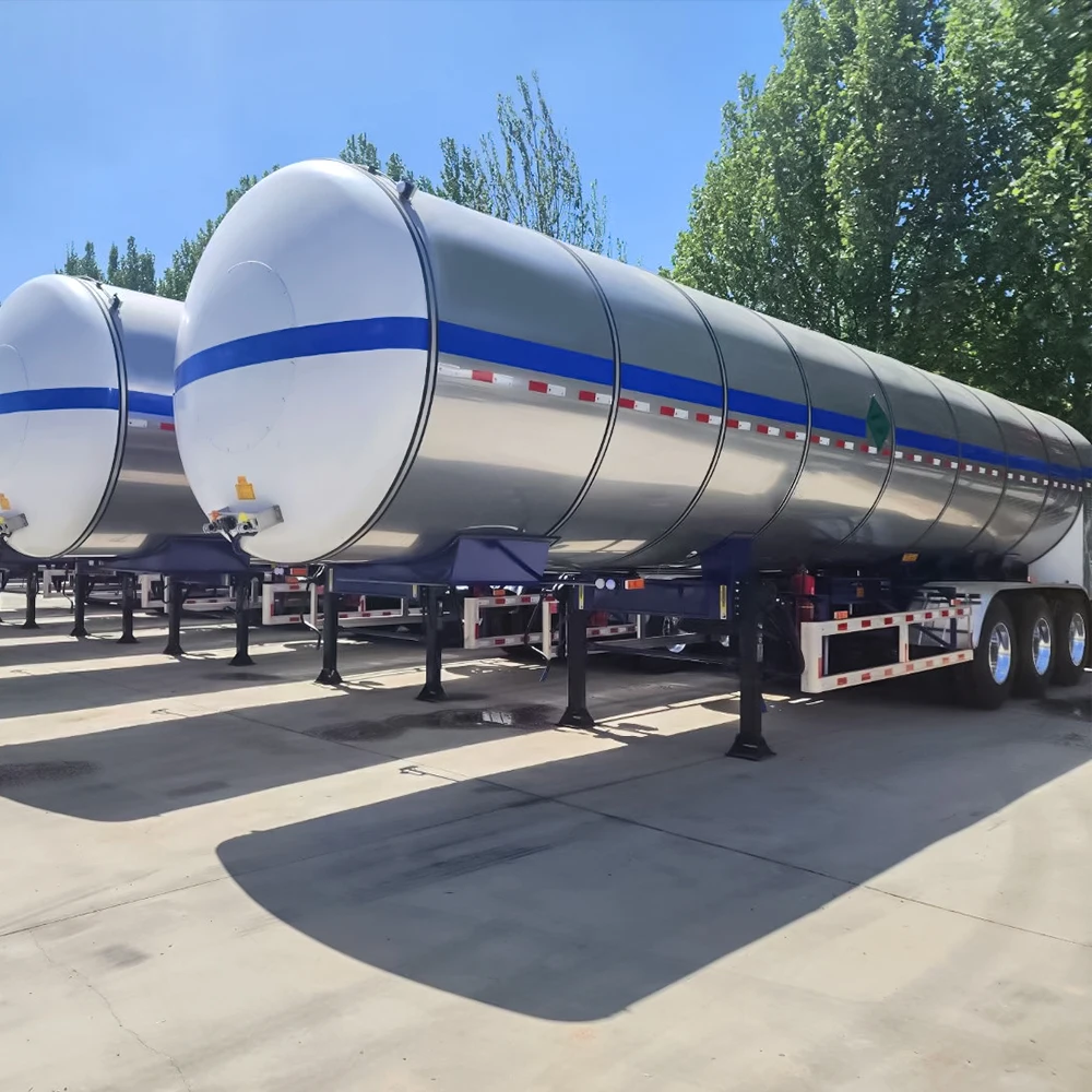 3 Axle Liquid nitrogen cryogenic liquid oxygen carbon dioxide tank semi trailer for sale