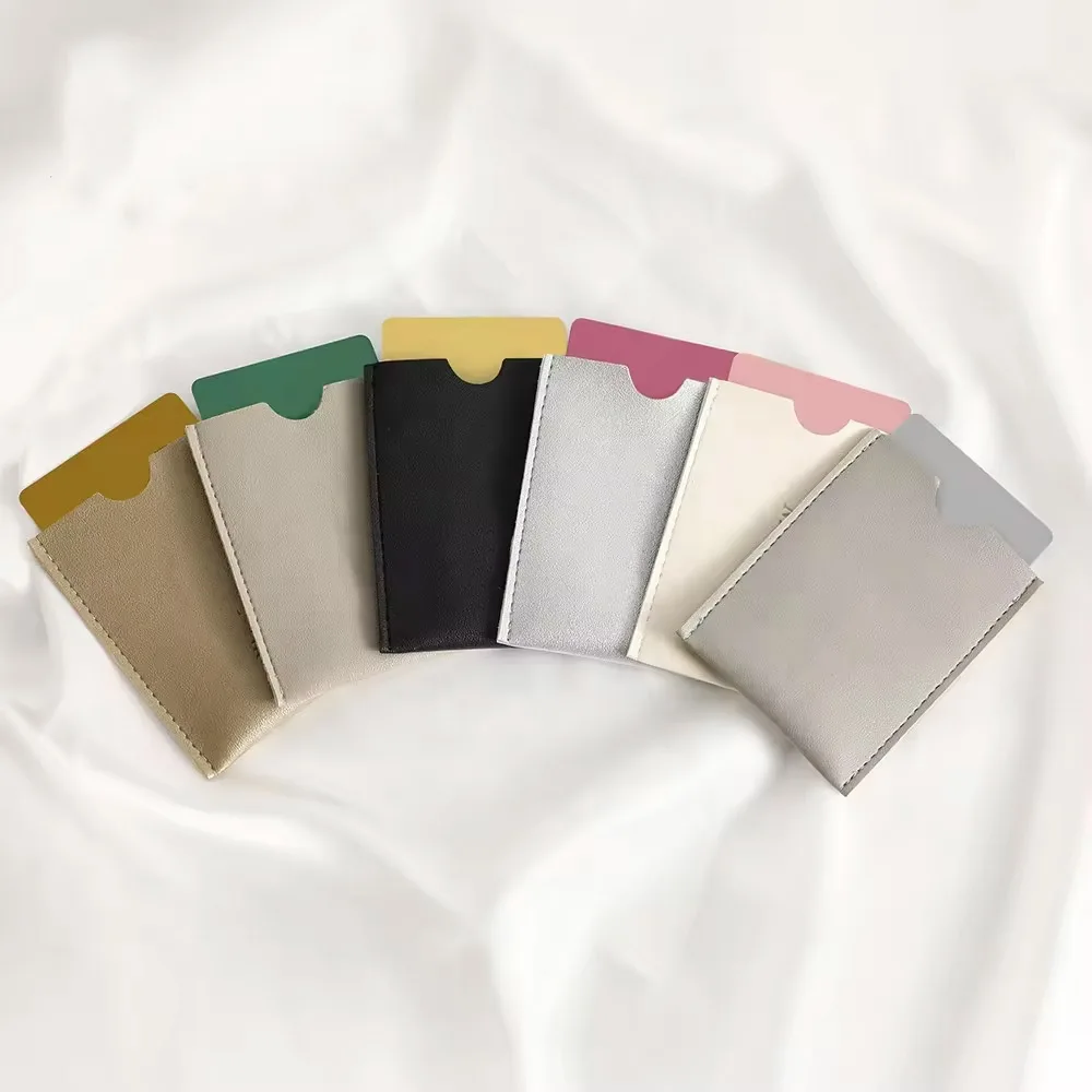 PU leather Handmade Id Card pouch bag Card case Holder Case Credit Card Case with logo custom