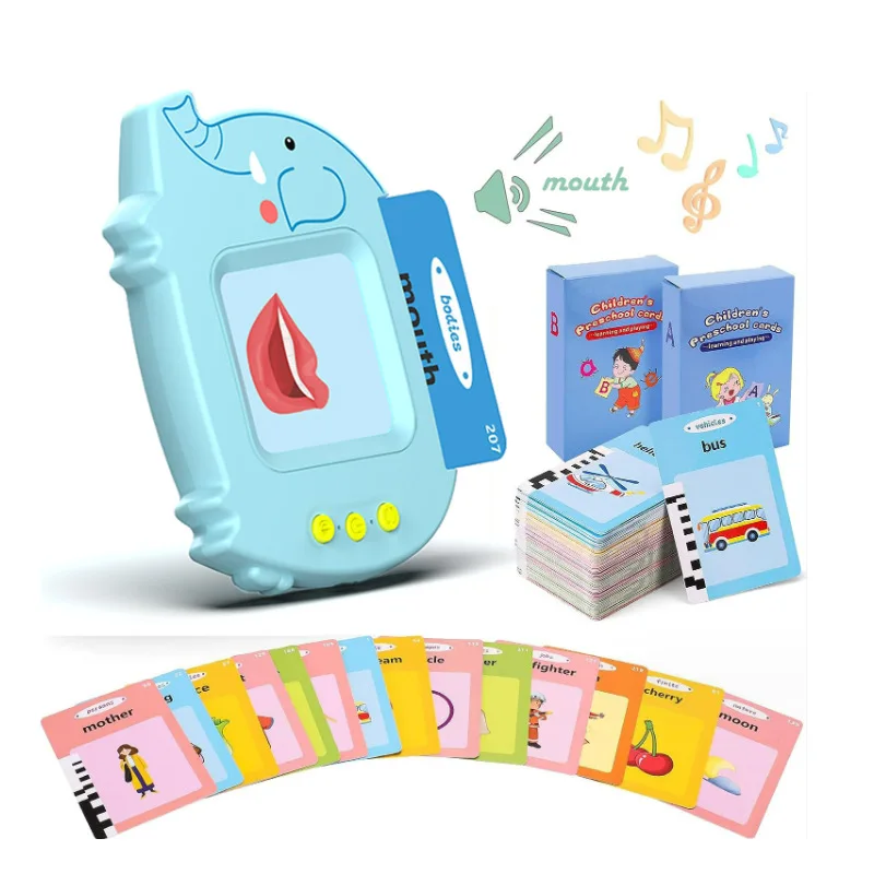 Early Education Flash Card Machine Language Toys Kids Animals Flash Cards Machine For Learning English