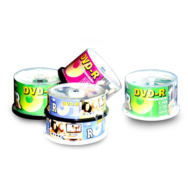 Hot Sale Blank Discs a Grade DVD+R with 4 7GB 16X DVD OEM Wrap Layer Style Time Packing Pcs