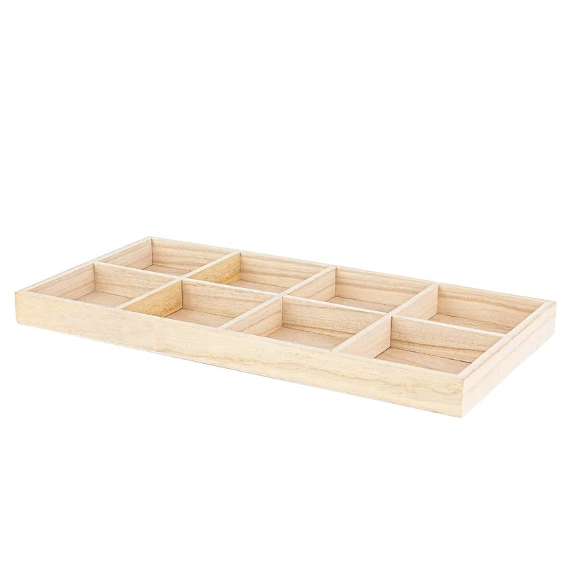 Rectangular section wooden tray, environmental protection of dried fruit and candy decoration, storage box and home decoration