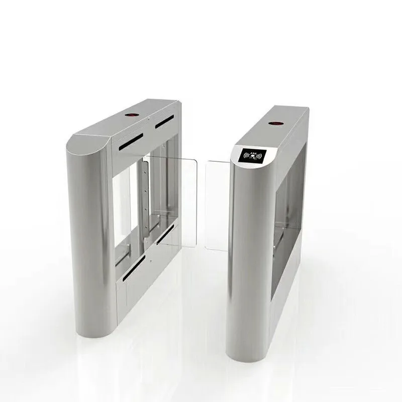 Factory Price 304 Stainless Steel Bi-Directional Fingerprint RFID Card Access Control System Swing Turnstile For Office Building